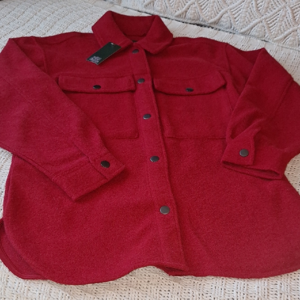 Wild Fable Red Utility Jacket Size S